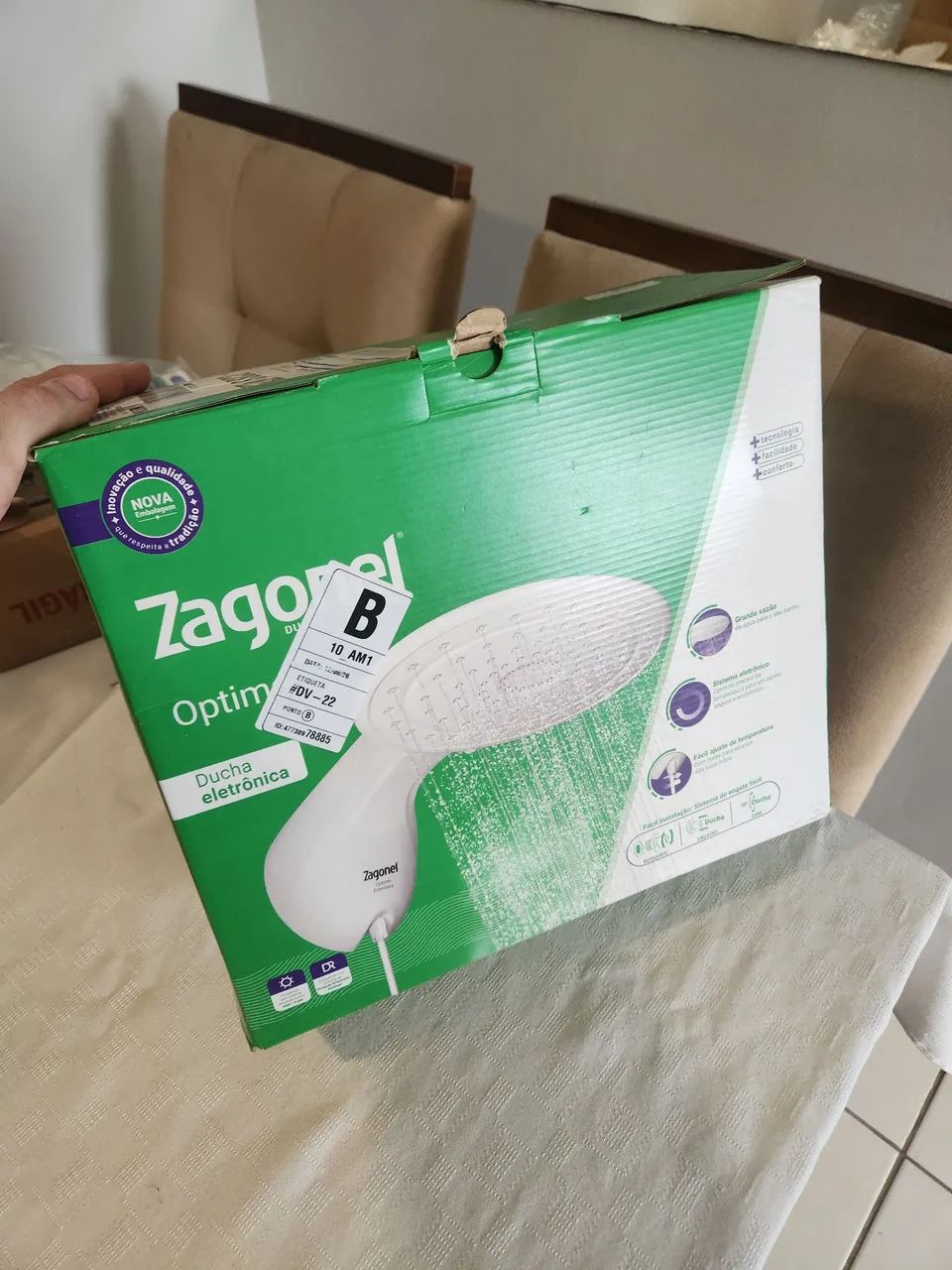 Chuveiro Eletrônico Ducha Optima Branco Zagonel - Foto 2