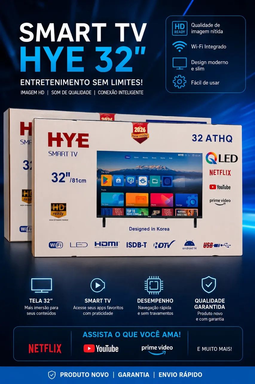 Vendo Smart TV 4k 32 polegadas 