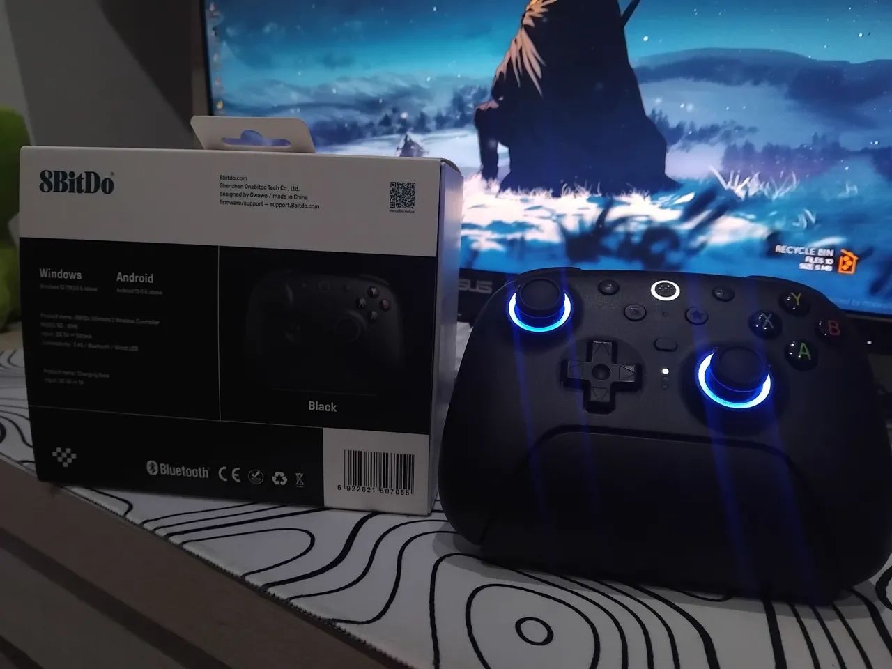 8BitDo Ultimate 2 Wireless Preto | Hall Effect | Dock e Caixa Originais - Foto 3