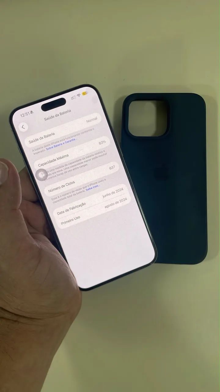 Vendo iPhone 15 Pro Max 256GB, cor Titânio Natural  - Foto 3