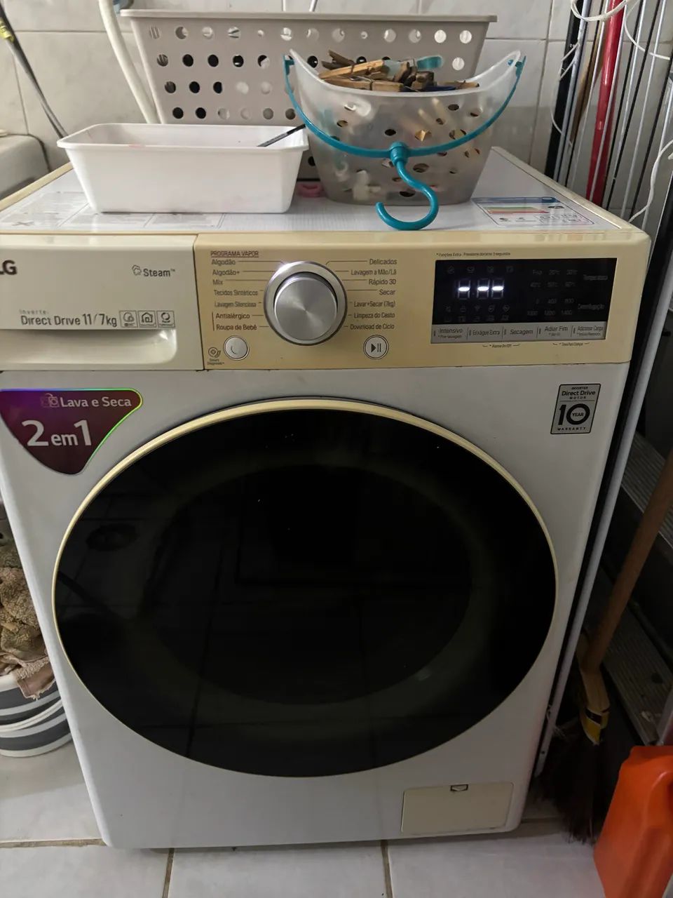 Lava e Seca LG 11kg - com defeito  - Foto 3