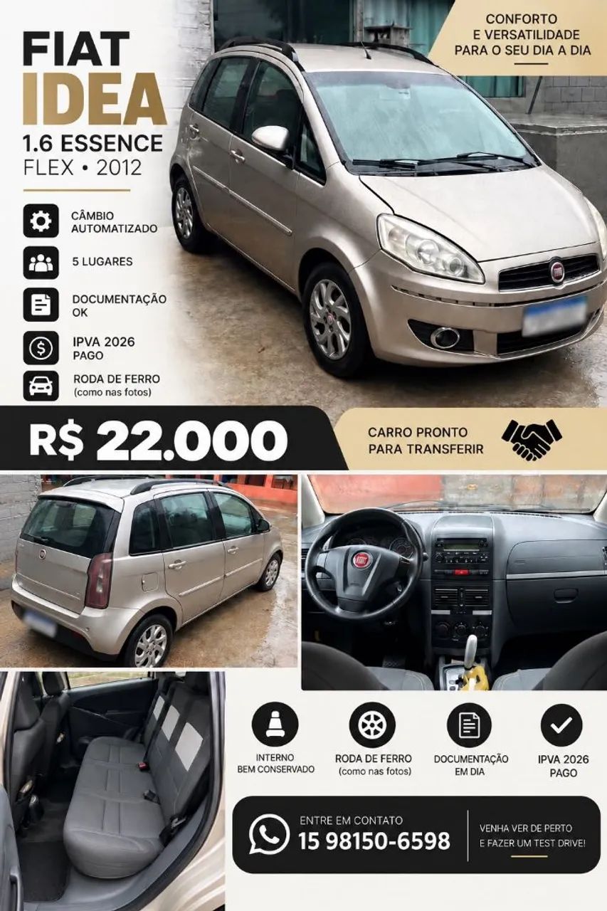 Fiat Idea Essence Dualogic 1.6 Flex 16V 5P 2012