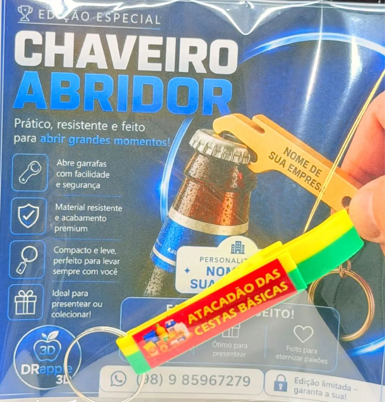 Chaveiros personalizados em impressão 3D  - Foto 5
