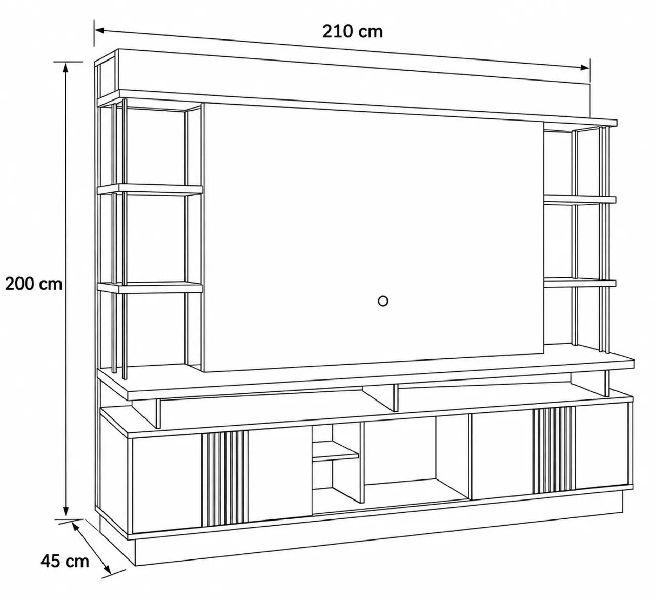 Rack com Painel para TV até 55 Polegadas - Moderno e Espaçoso - Foto 3