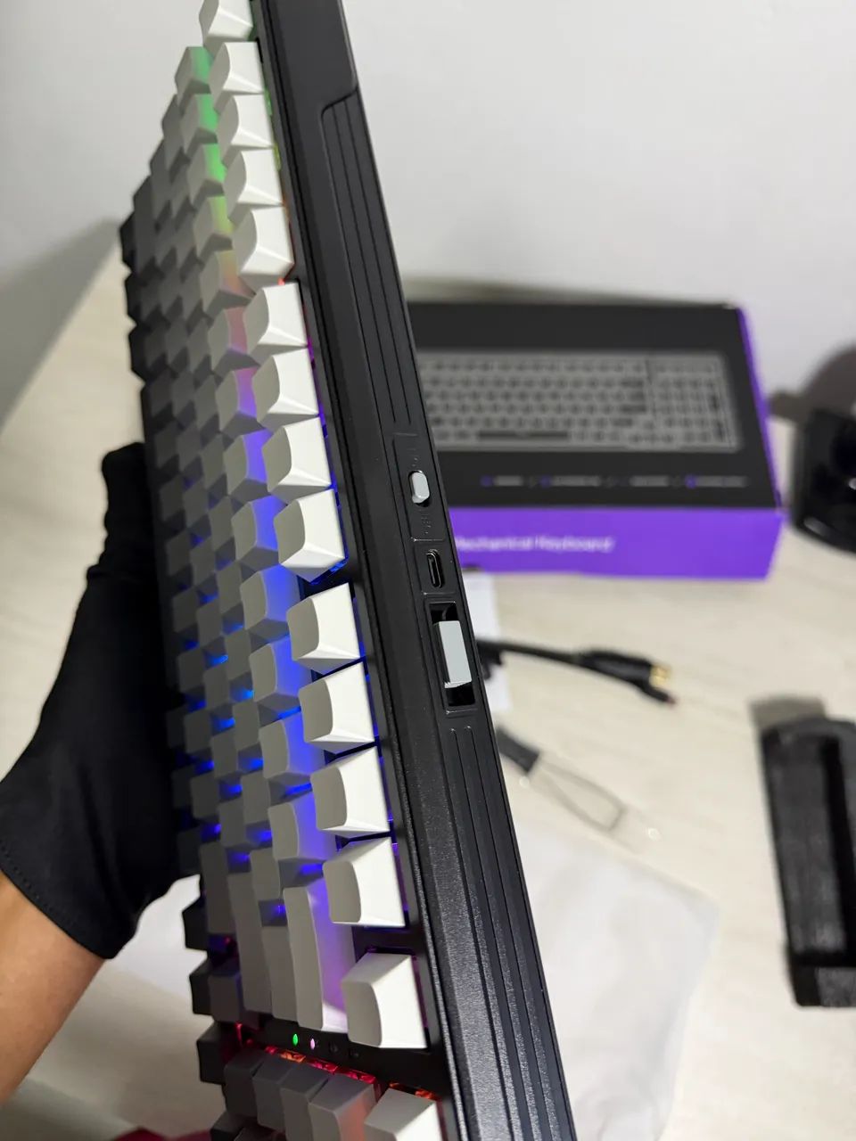 TECLADO FURYCUBE K99 PRO TRI MODE - Foto 3