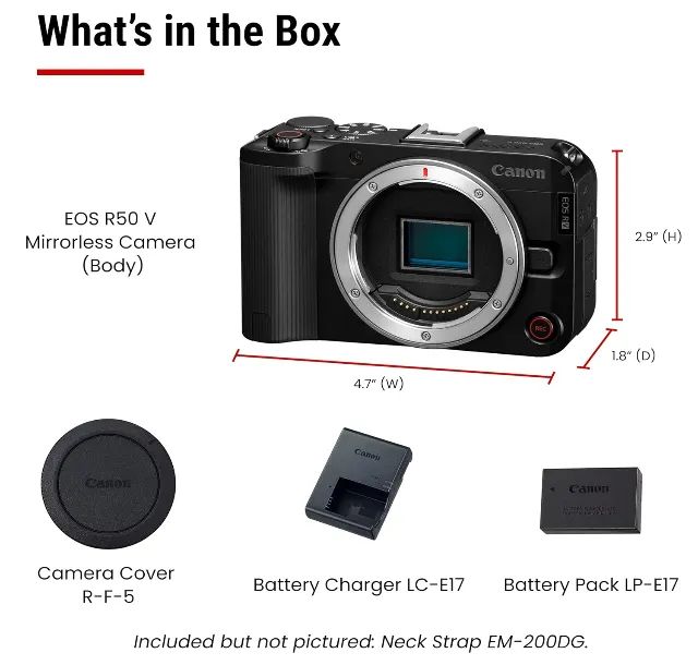 Câmera Canon EOS R50 V Mirrorless (Corpo) - Foto 5
