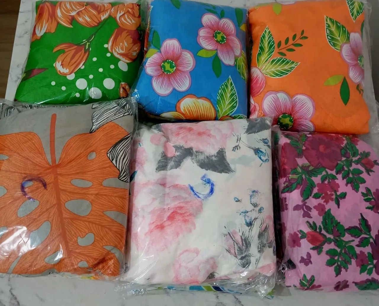 Lençol de elástico estampado Casal