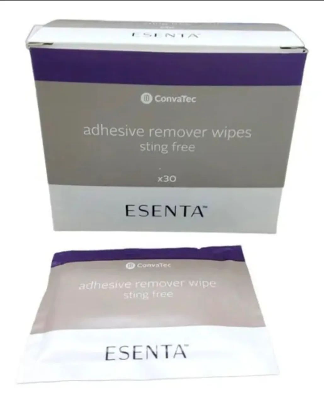 Esenta Convatec Adhesive Remover Wipes 423281, 30 Units, for Colostomy and Ileostomy