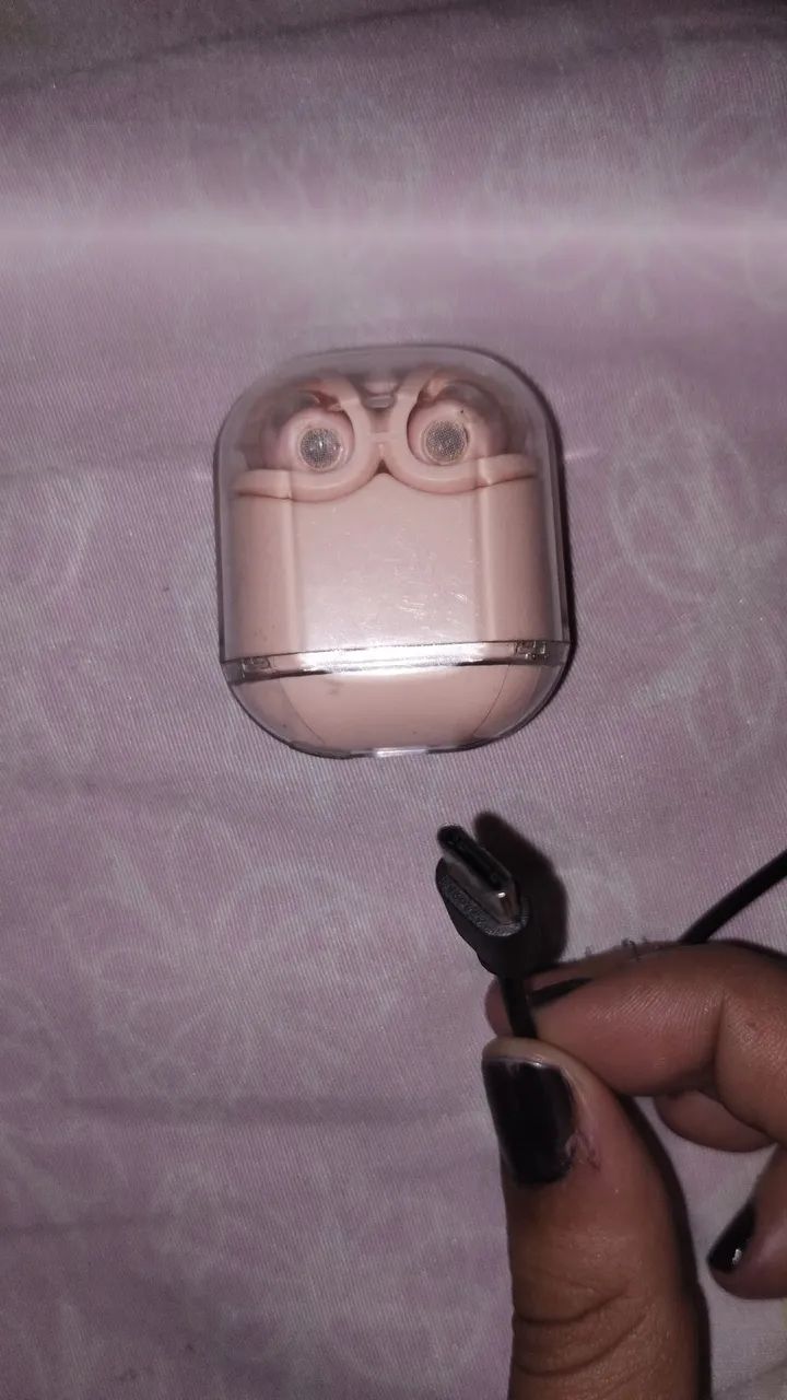 Fone de ouvido Bluetooth Rosa - Foto 2