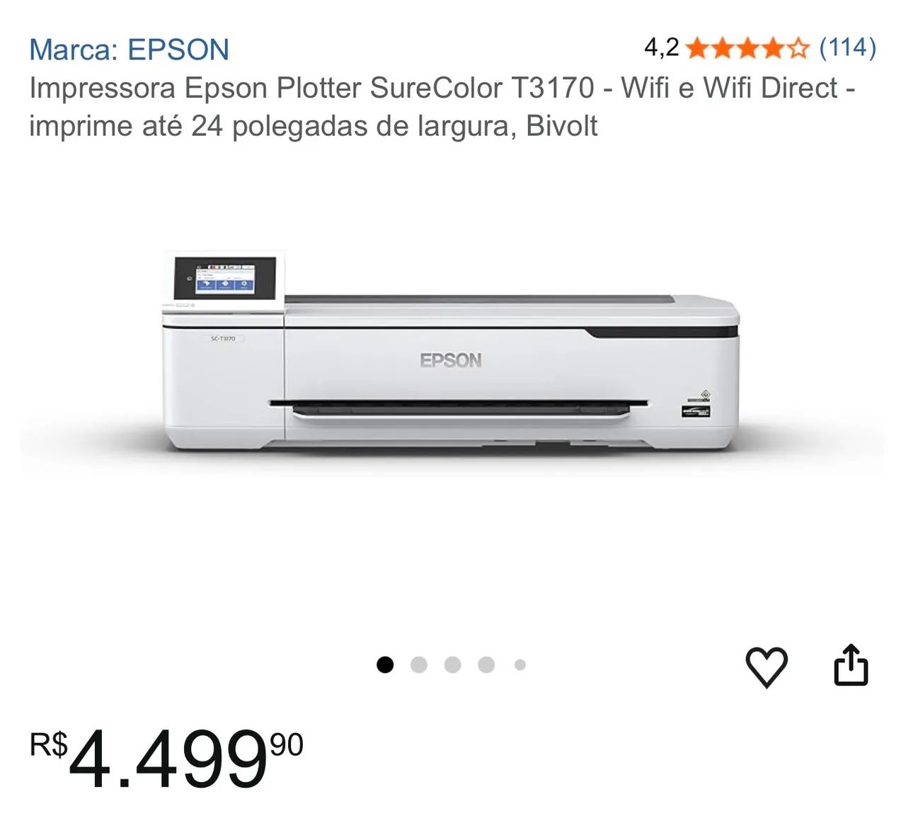 Impressora Epson SC-T3170 - Foto 4