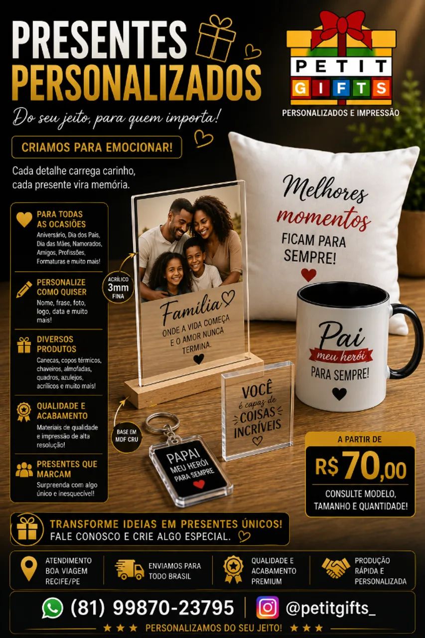 Presentes Personalizados | Presentes Criativos e Exclusivos