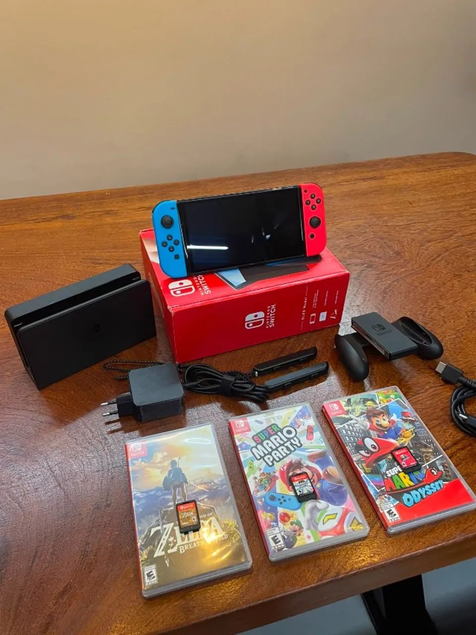 Nintendo switch oled com 3 jogos  - Foto 5
