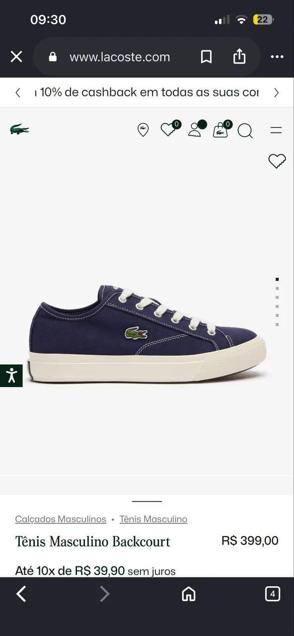 Tênis Lacoste feminino 37