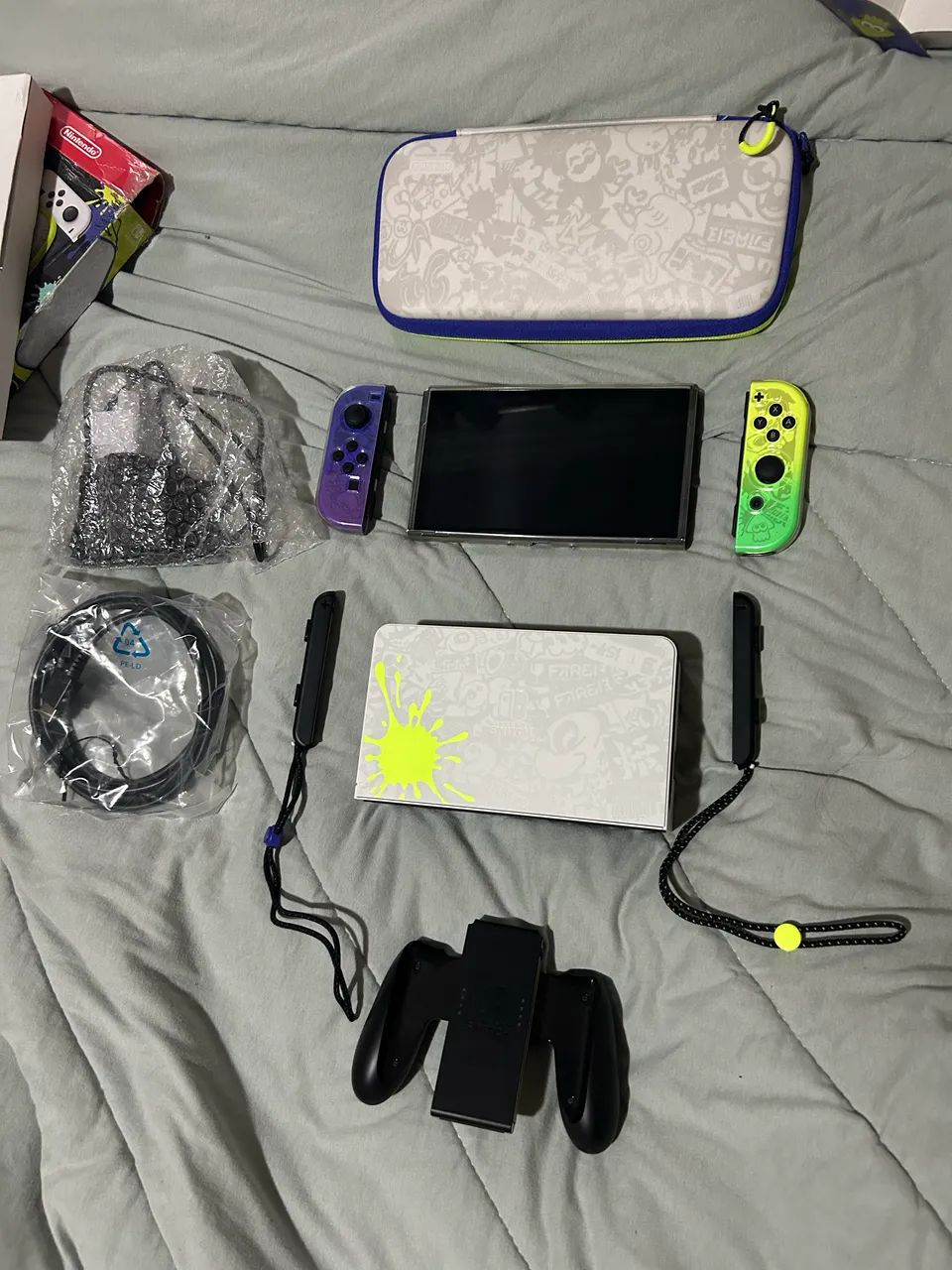 Nintendo Switch OLED Splatoon + Case Splatoon - Foto 3
