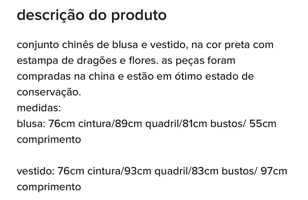 Conjunto chinês blusa e vestido  - Foto 4