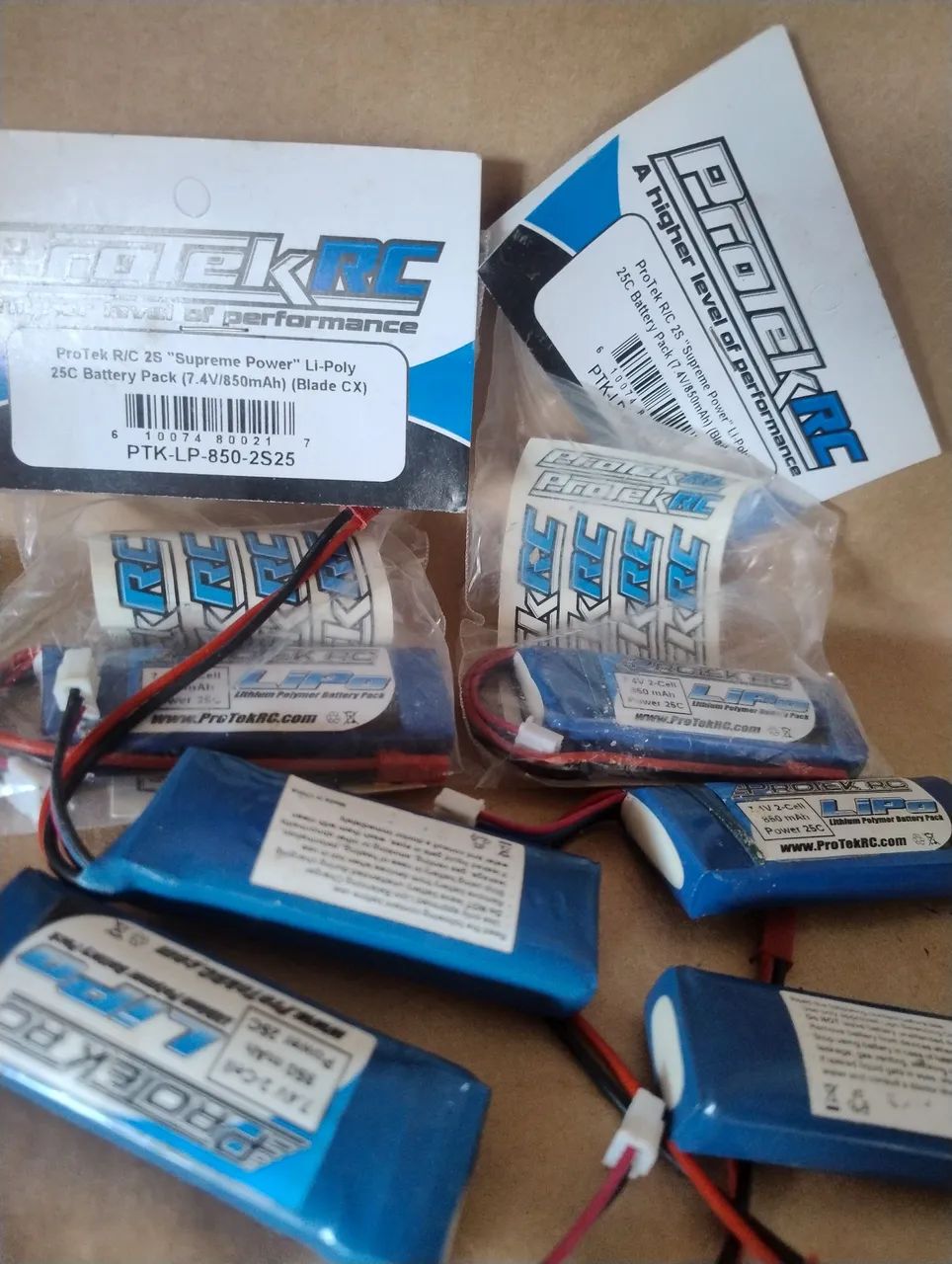 lote bateria lipo 2 células 6 unidades