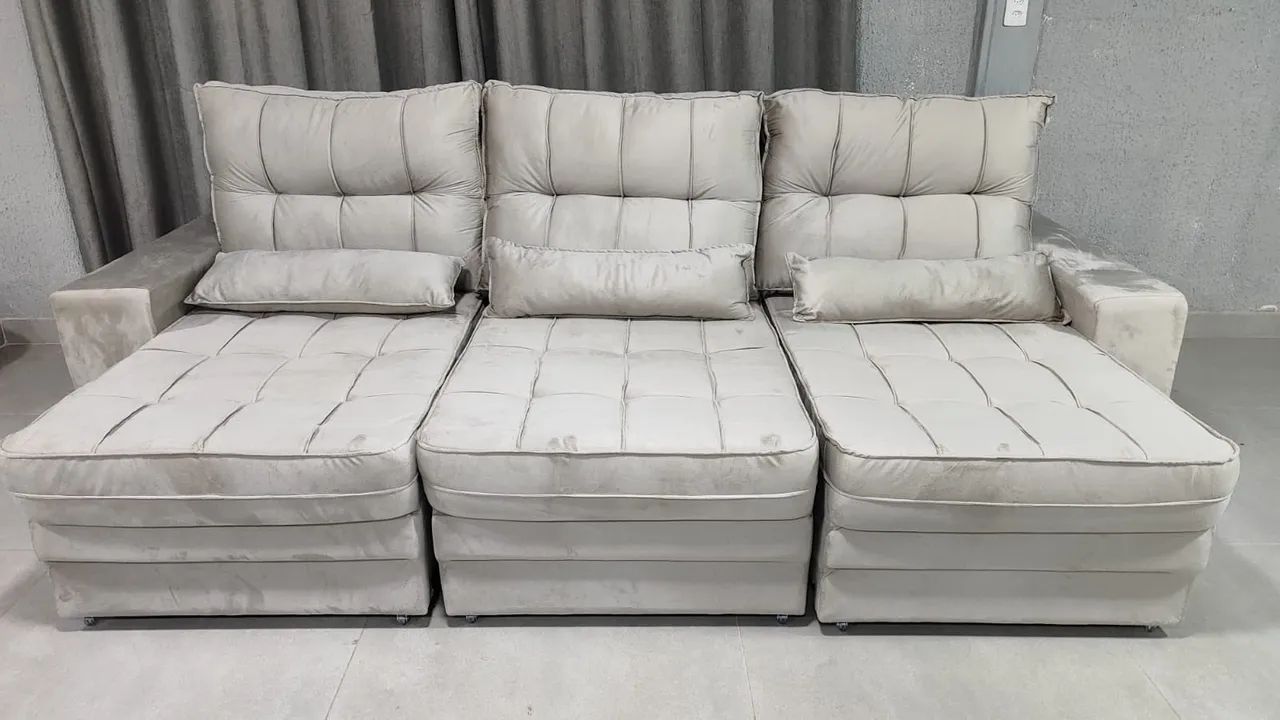 Sofá Retrátil e Reclinável 2,90 Mts Pronta Entrega Conforto e Qualidade  - Foto 4