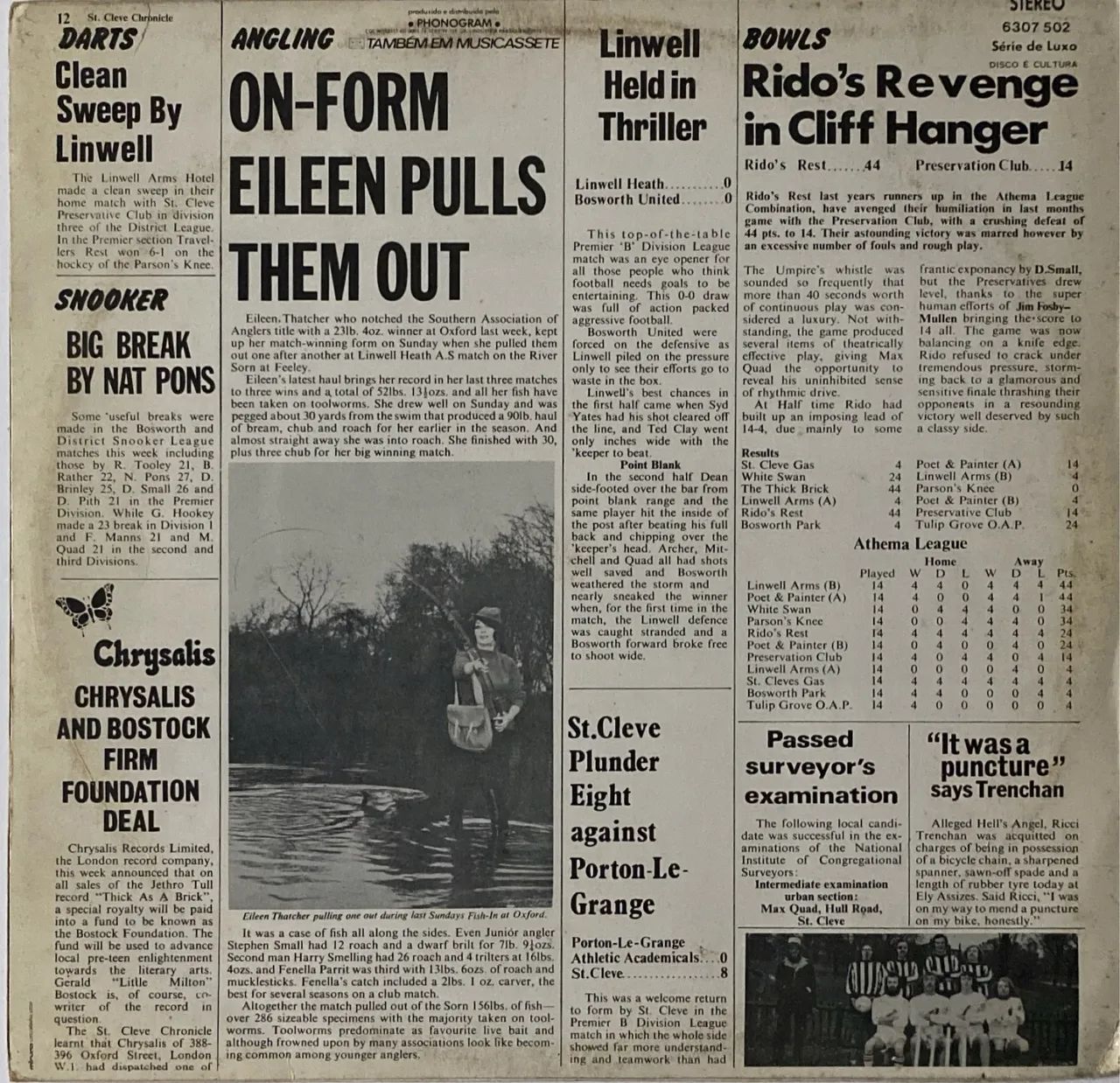 Raro vinil Jethro Tull - Thick as a Brick | Capa Jornal Completa