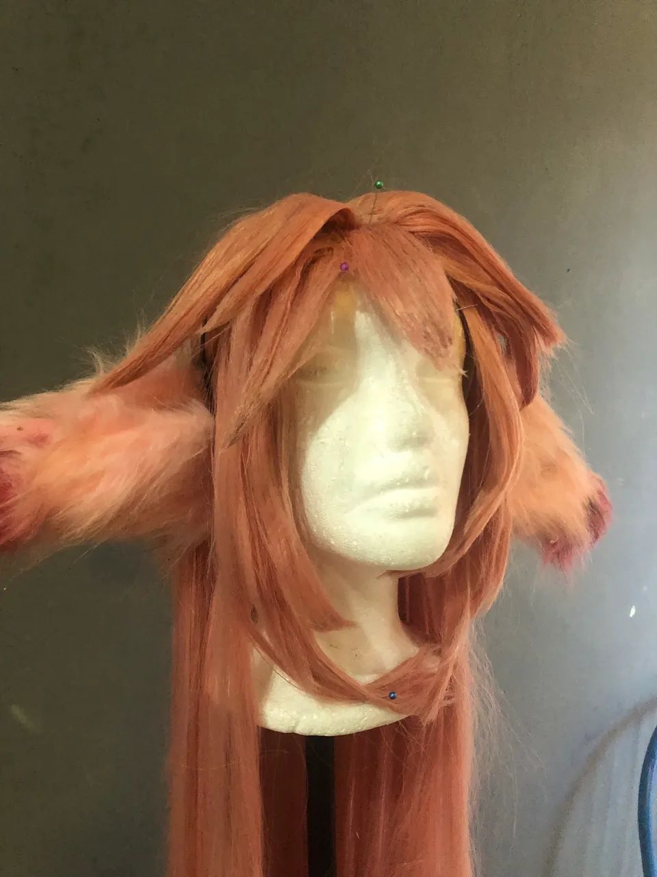 Yae Miko peruca estilizada cosplay