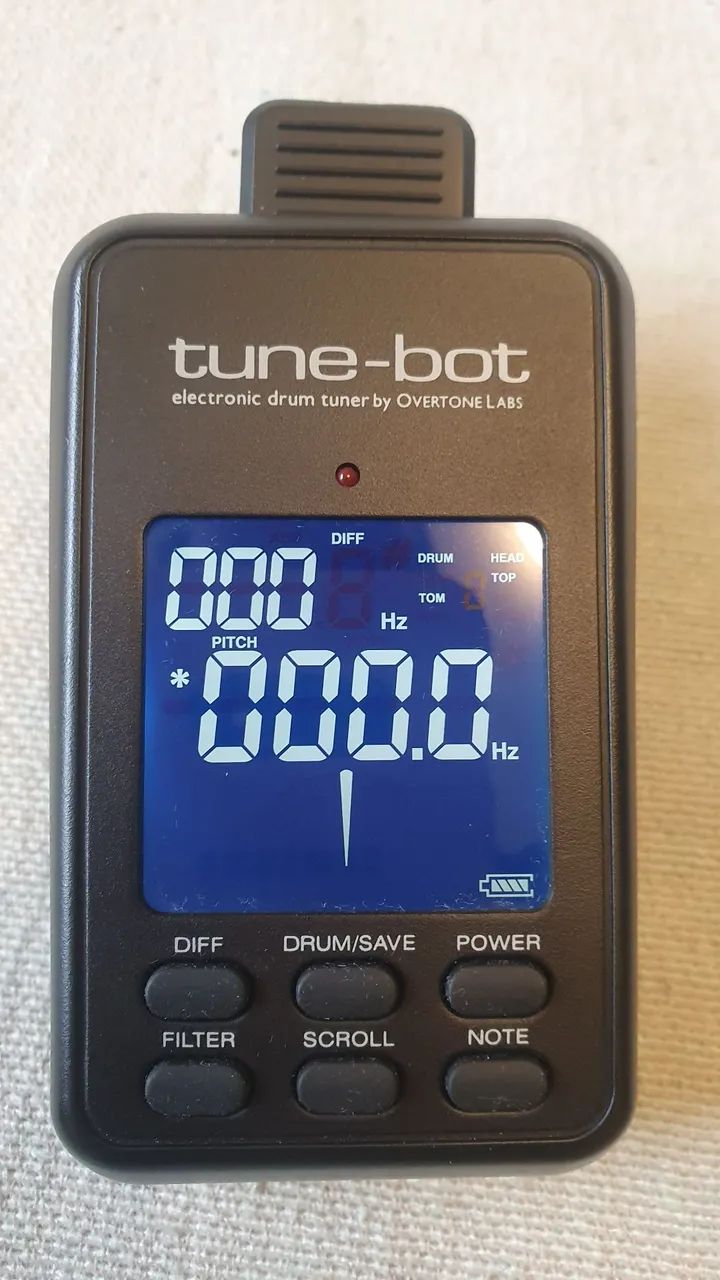Tune-Bot electronic drum tuner