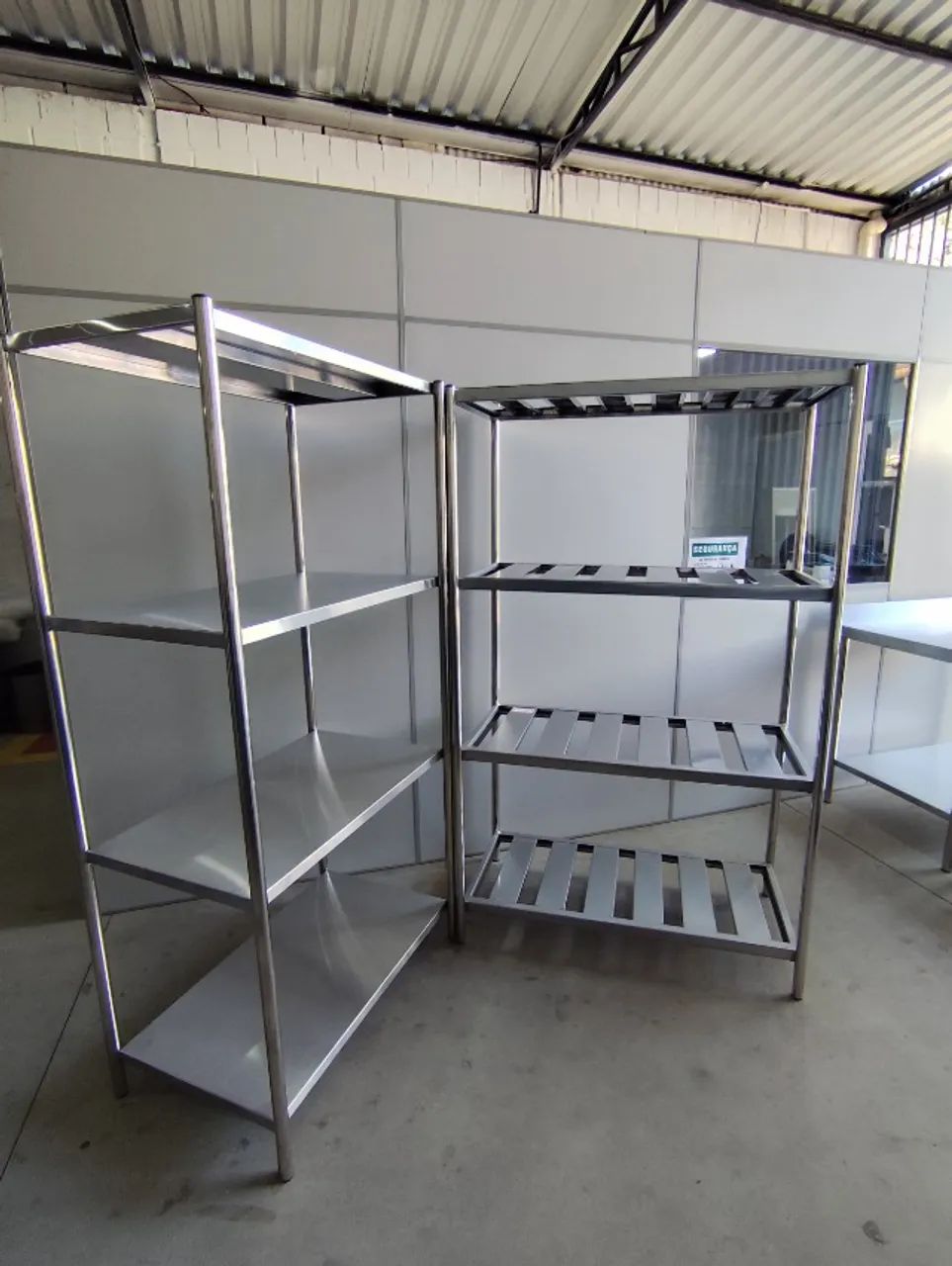 Estante inox câmara 1,10×0,50×1,80 4 prateleiras reforçada  - Foto 2