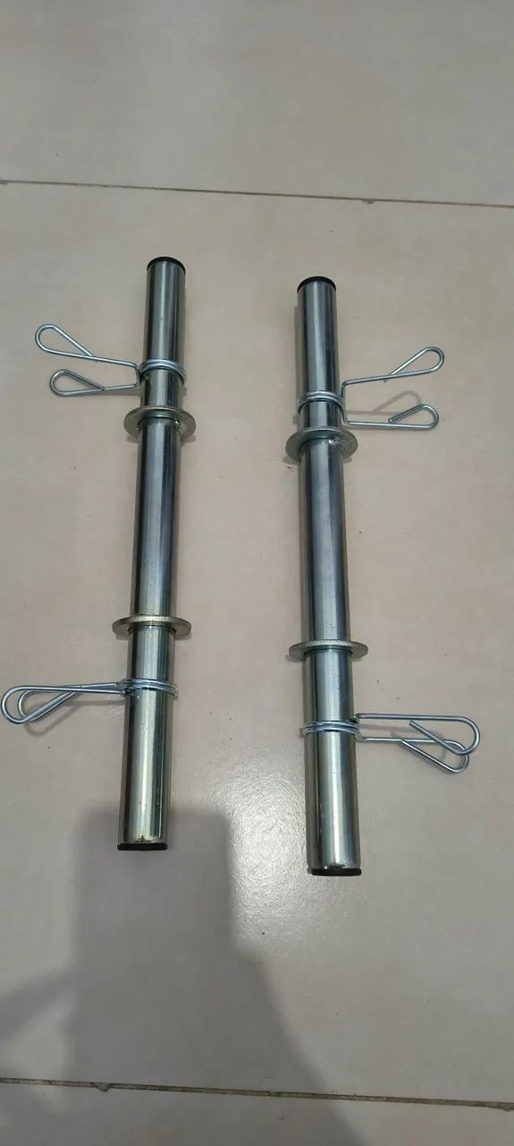 Par de halteres/barras ocas 40cm com presilhas