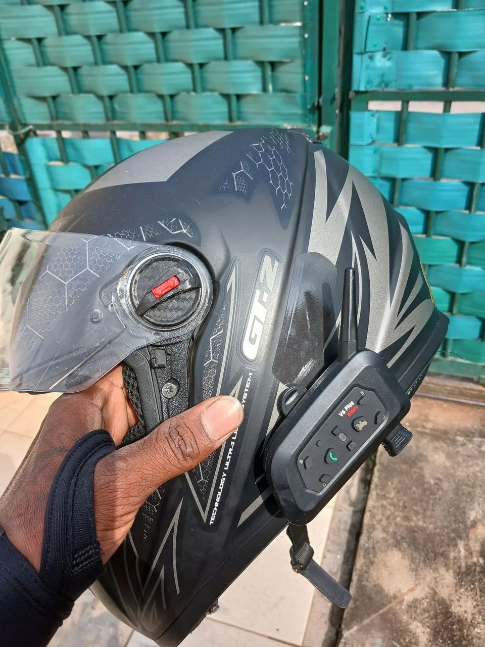 Capacete fw3 com intercomunicador  - Foto 3