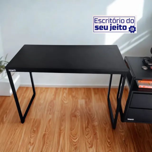 Mesa de Escritório Reforçada 1m NOVA Birô Industrial Multiuso para Computador Notebook 