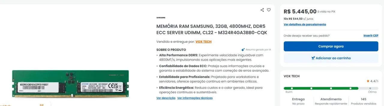 MEMORIA RAM DDR5
