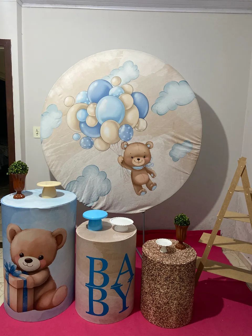 Pegue e Monte Chá de bebê Ursinho