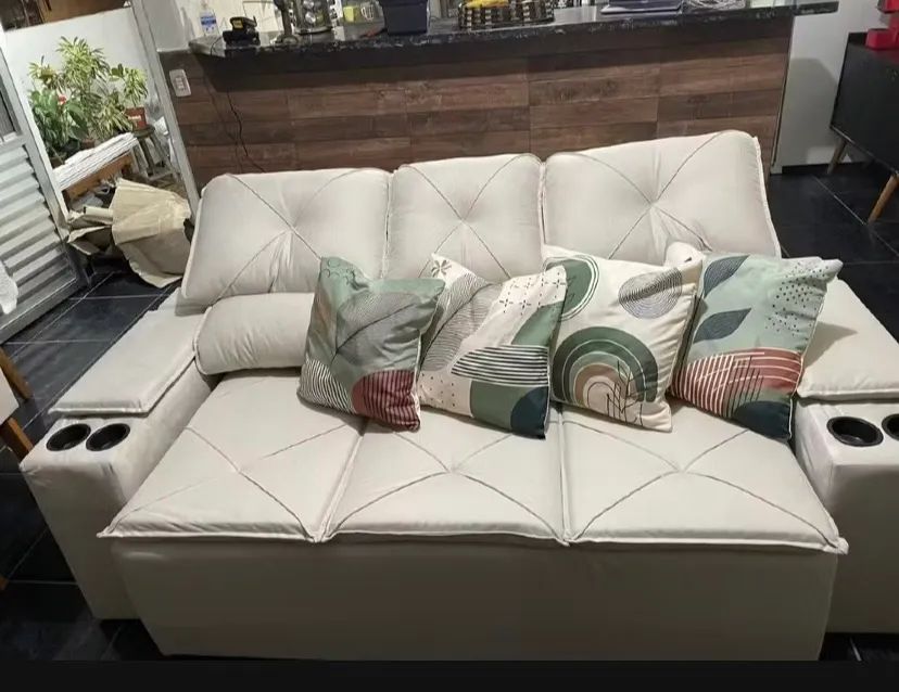 Sofa retratil 3 lugares 