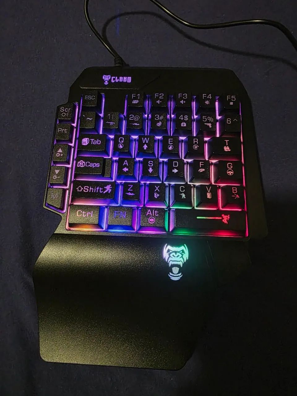 Teclado Clanm Led Gamer Novo Sem Uso - Foto 2
