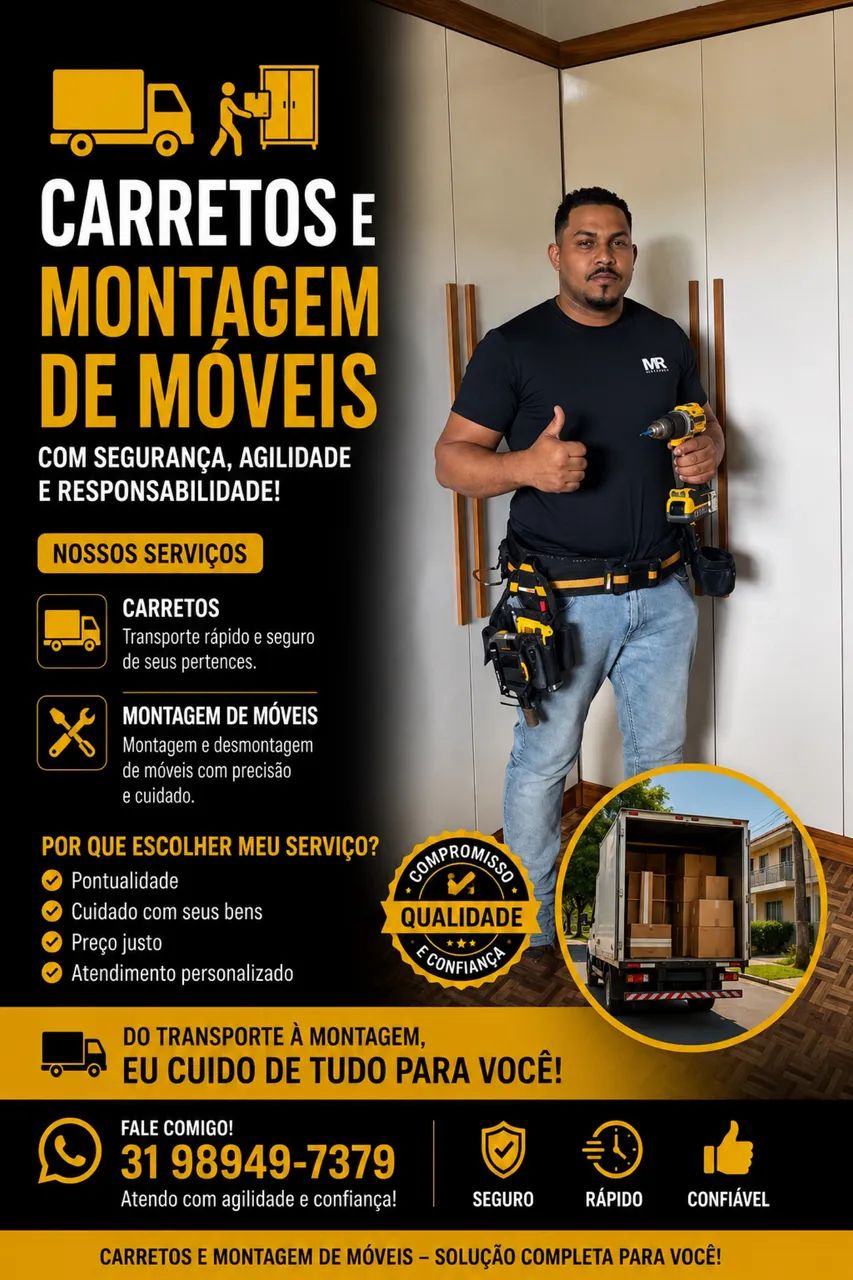 Transporte e montagem de móveis 