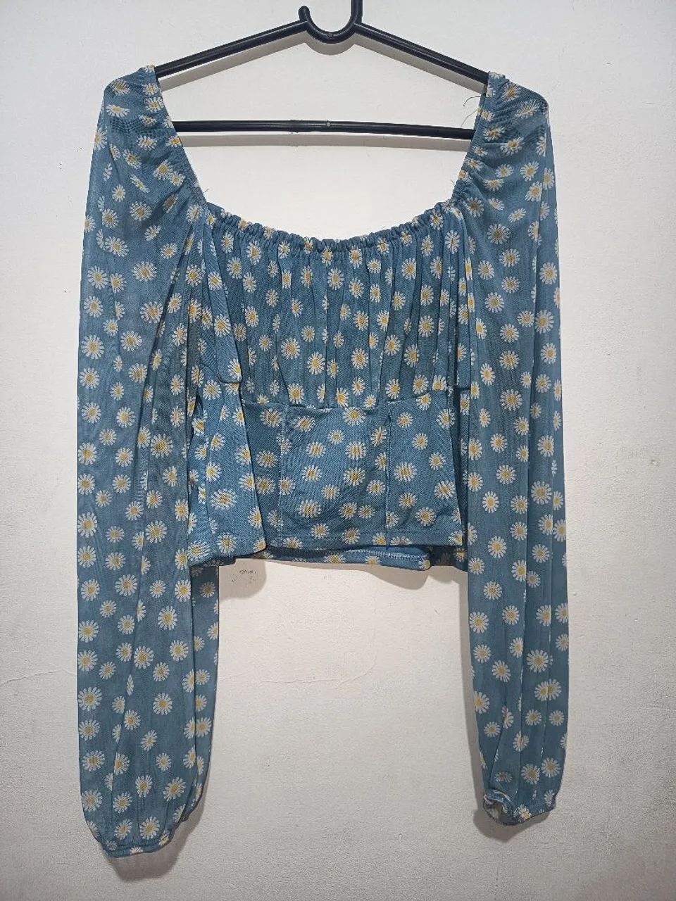 Cropped margaridas azul C&A - Foto 5