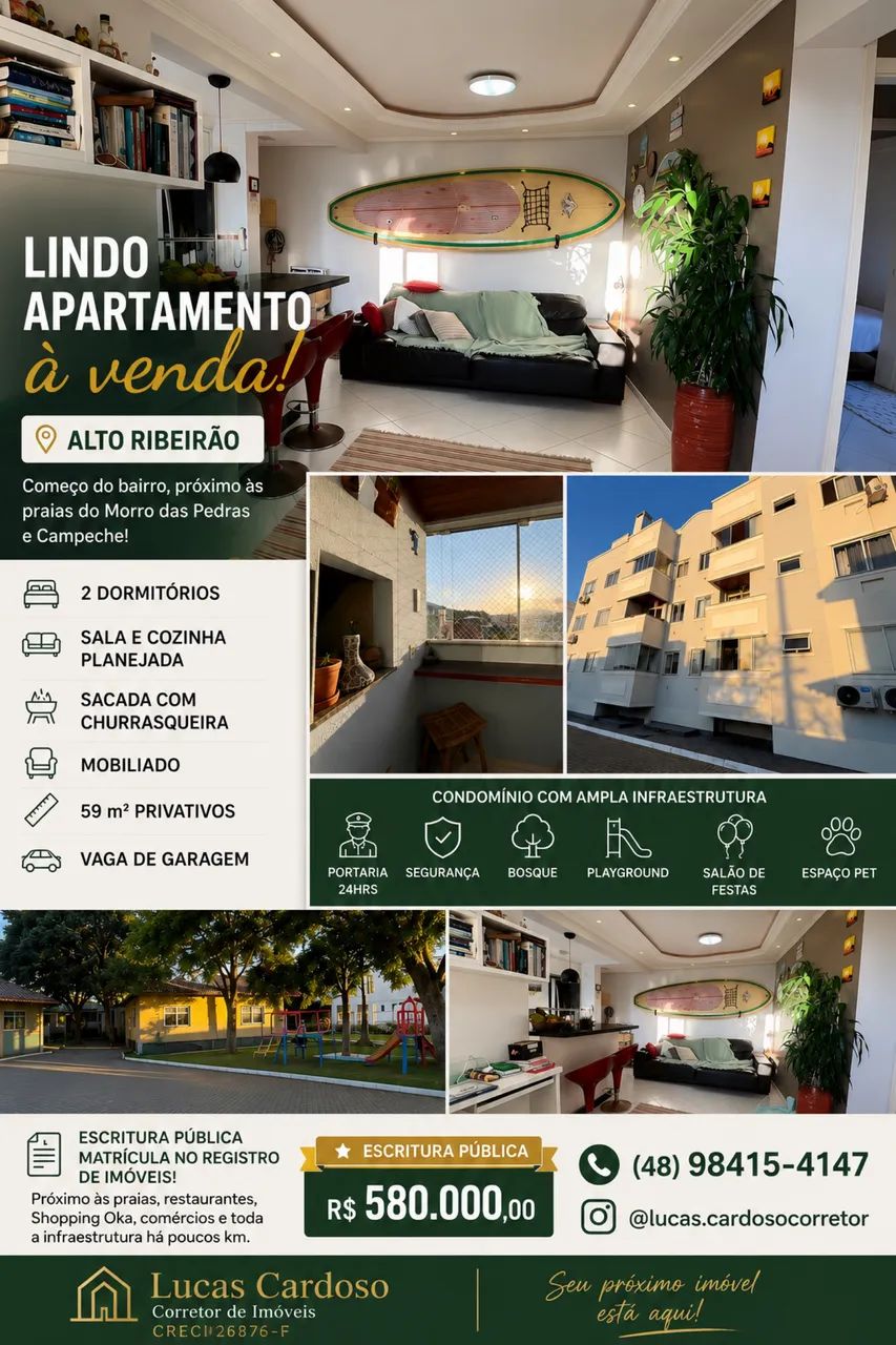 Lindo Apartamento, matrícula no registro de imóveis 