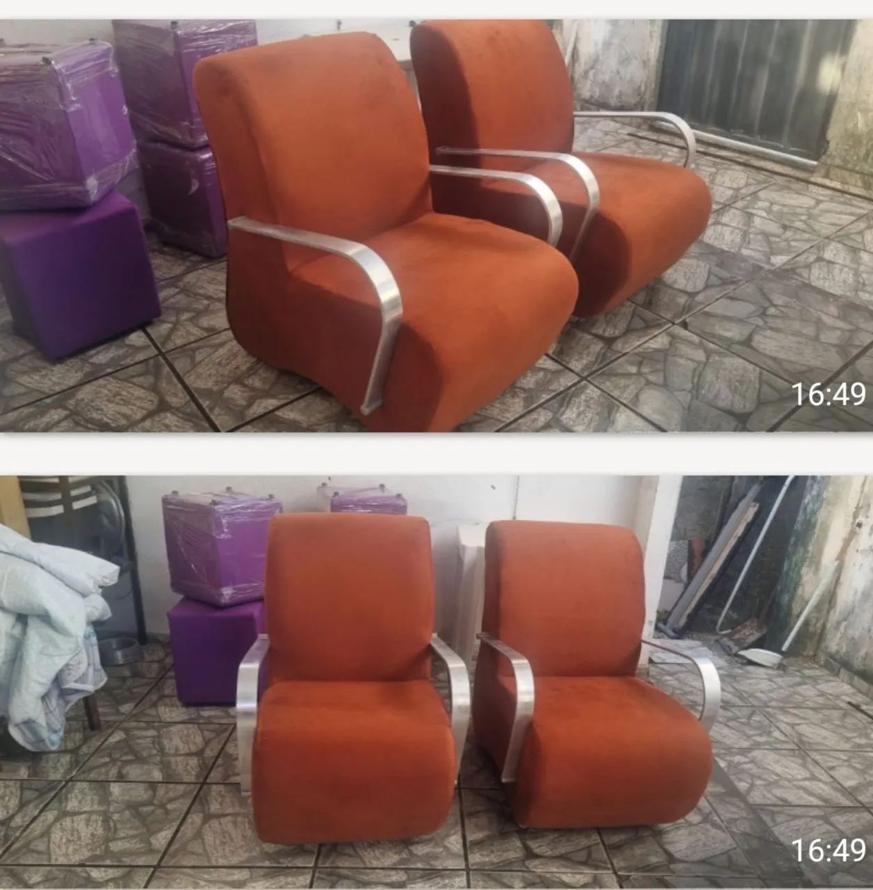 POLTRONAS COM BRAÇOS DE ALUMÍNIO  - Foto 2