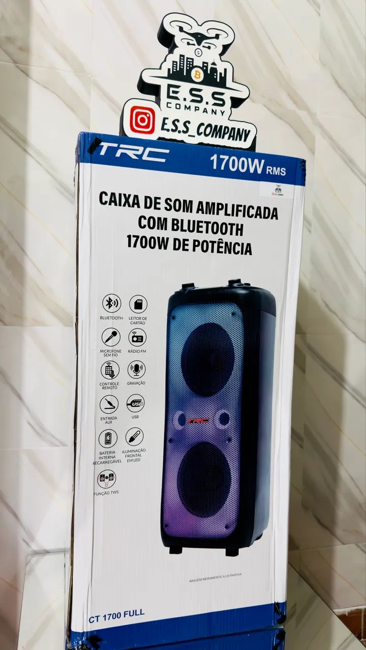 Caixa de som amplificada 1700Wrms TRCct1700