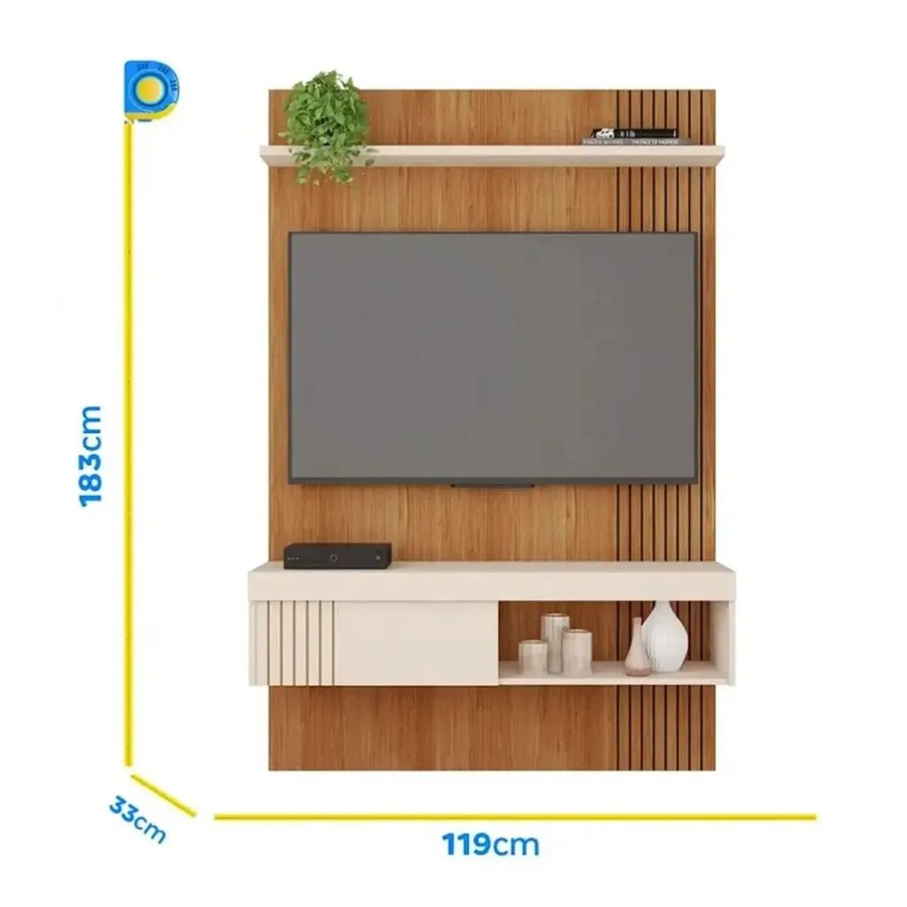 Painel Jade para Tv Até 50 Polegadas 1 Porta Caemmun _ pronta entrega  - Foto 2