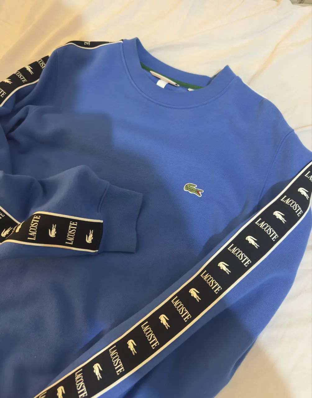 Sueter lacoste azul royal original, tamanho P - Foto 2