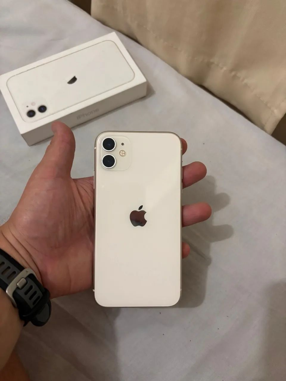 iPhone 11, seminovo, 64 GB, branco  - Foto 4