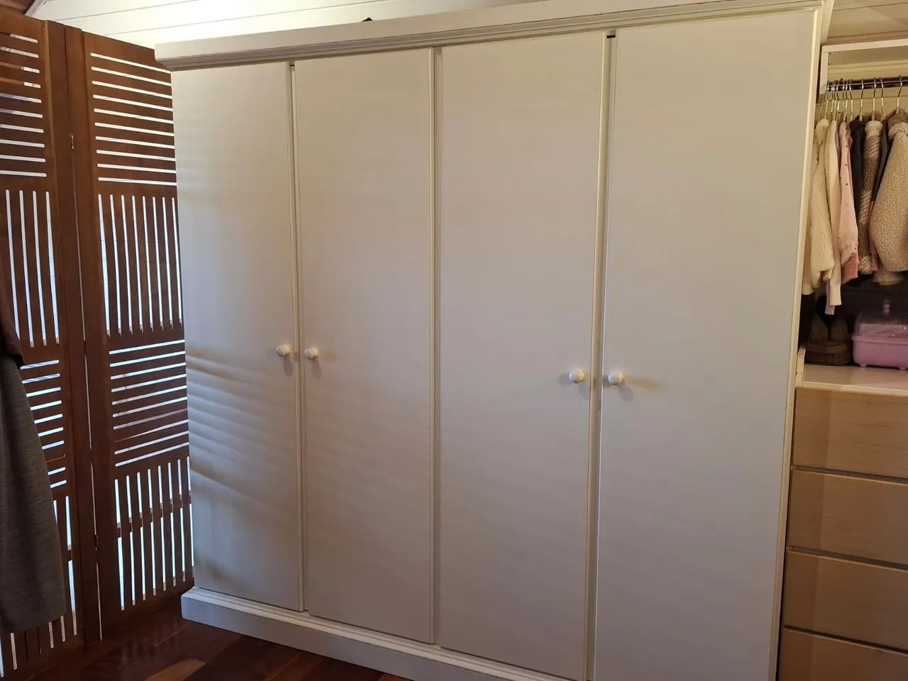 Roupeiro Móveis Lustro Branco - Foto 2