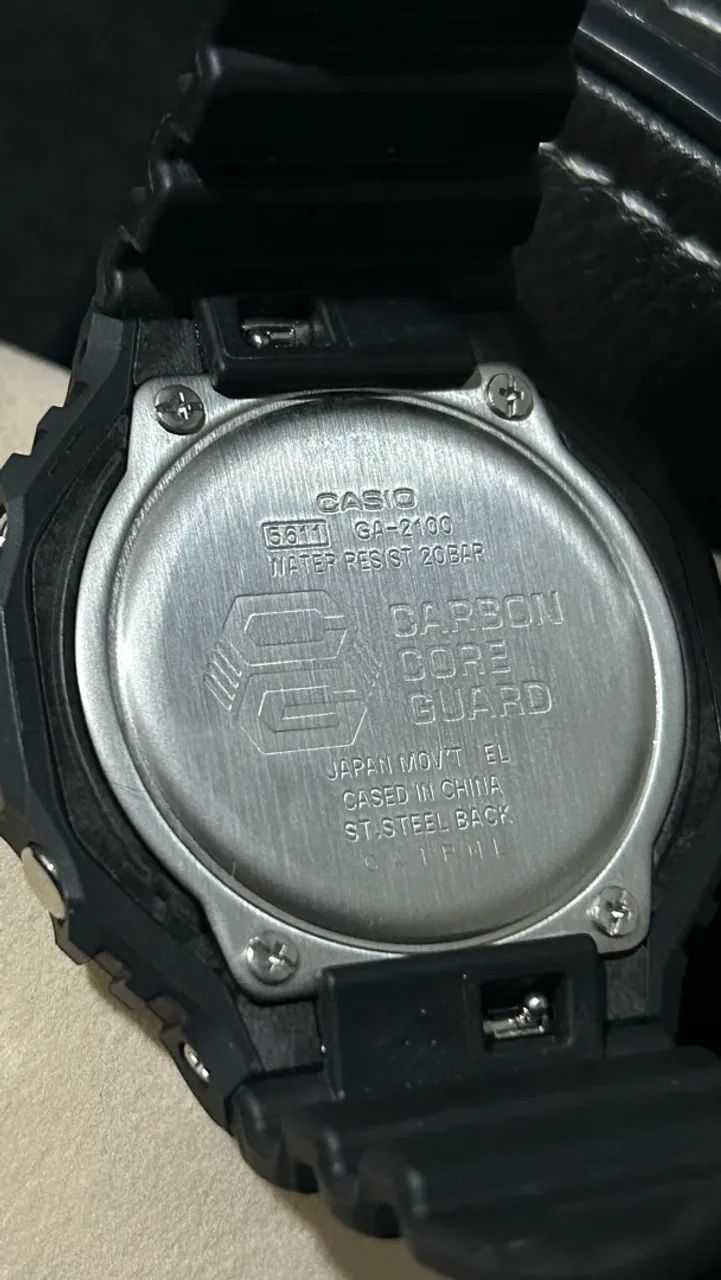 Relógio Casio G-Shock GA-2100 Carbon Core Guard Preto 200M - Foto 2