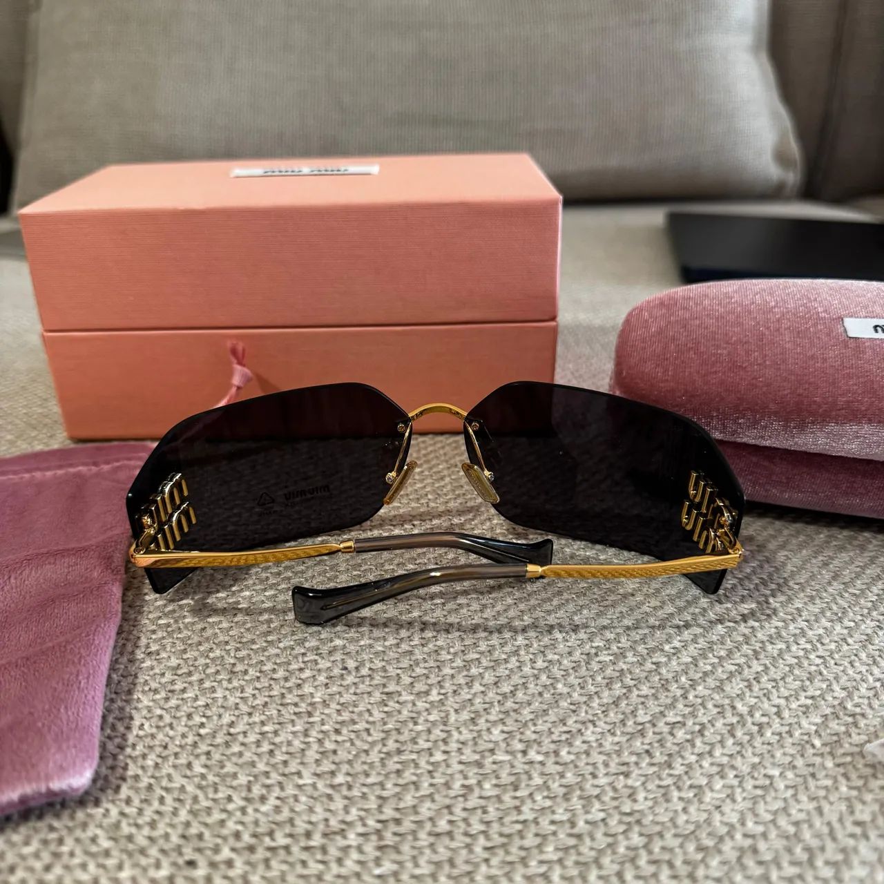 óculos de sol miu miu logo sunglasses - Foto 3