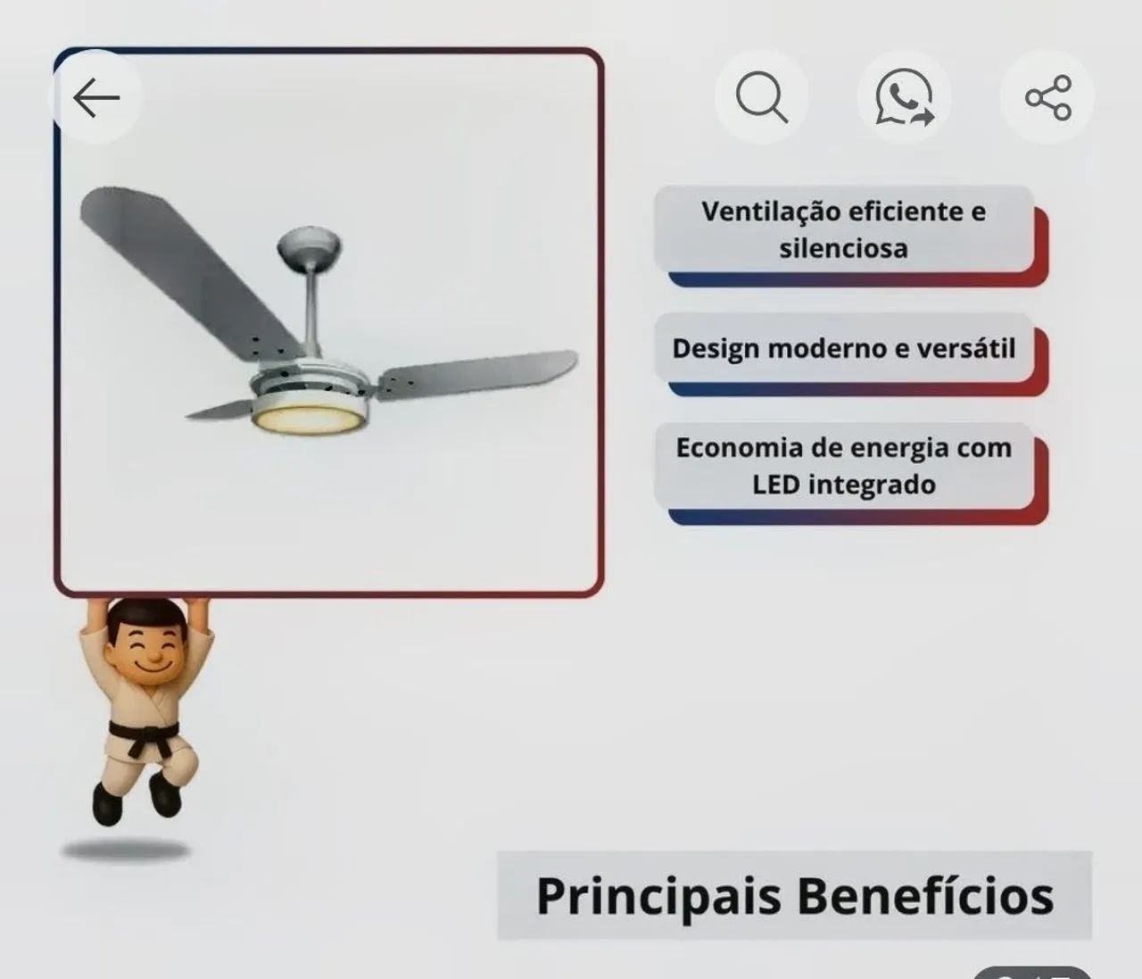 Ventilador com luz de Led  - Foto 2