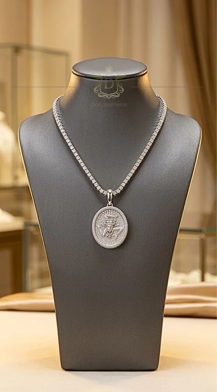 Conjunto Medusa Ice em Prata 950
