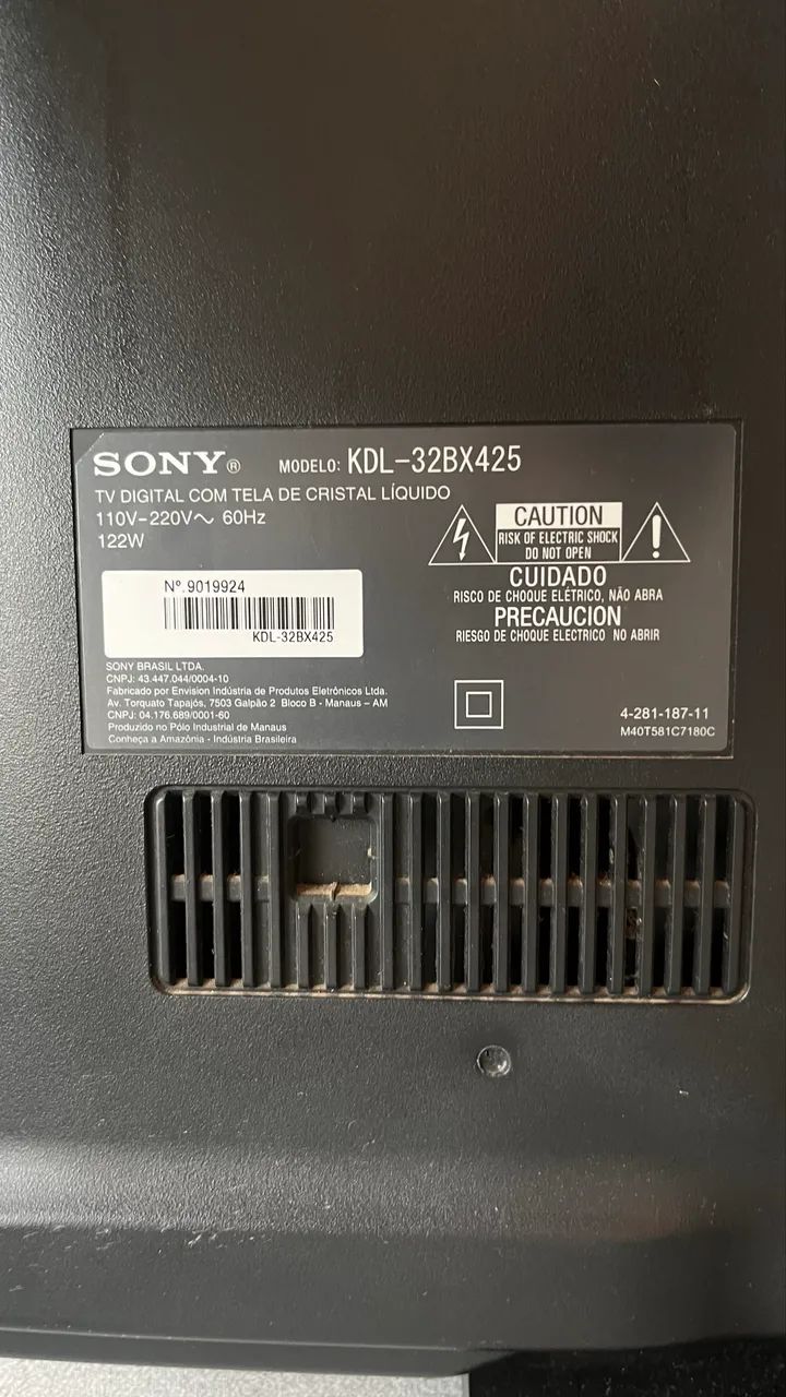 TV SONY BRAVIA 32 POLEGADAS USADA FUNCIONANDO - Foto 2