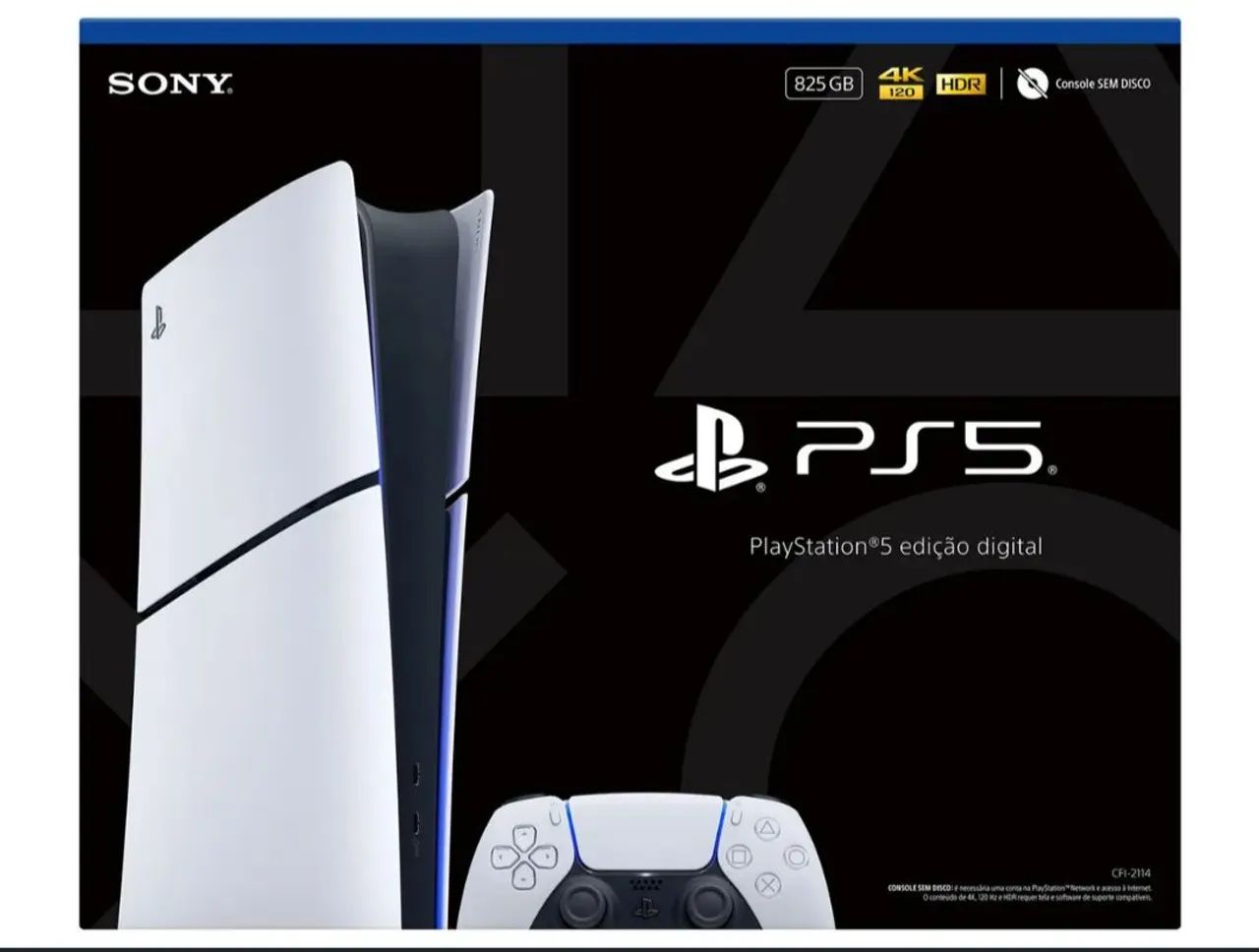 Ps5 slim 825 gb white digital 