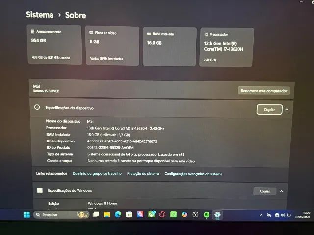 MSI Katana 15 B13V - Foto 5
