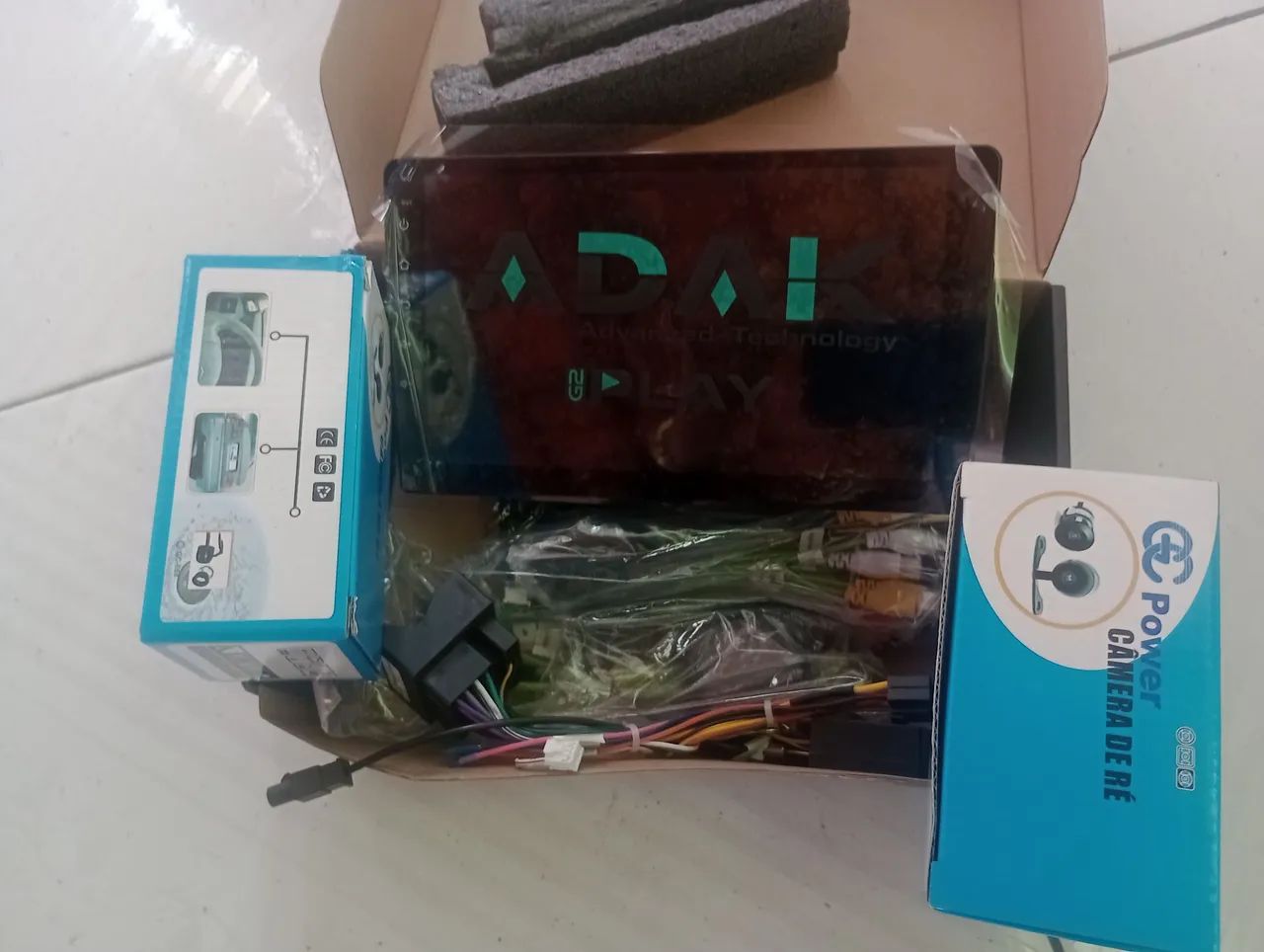 Multimídia adak de 9 polegadas pouco uso na cx com duas câmeras  - Foto 4