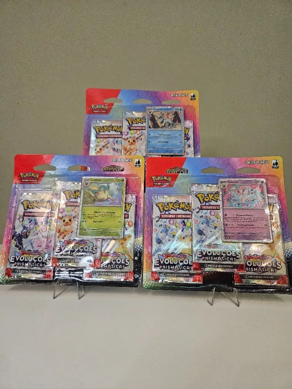 Blister Triplo Pokémon Ev8.5 Evoluções Prismáticas